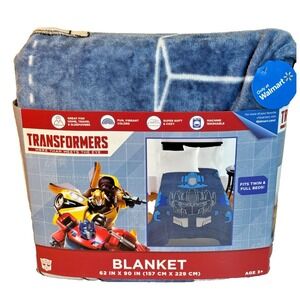 New Transformers Blanket Bedding Twin & Full Beds Kids 62'x90' Blue